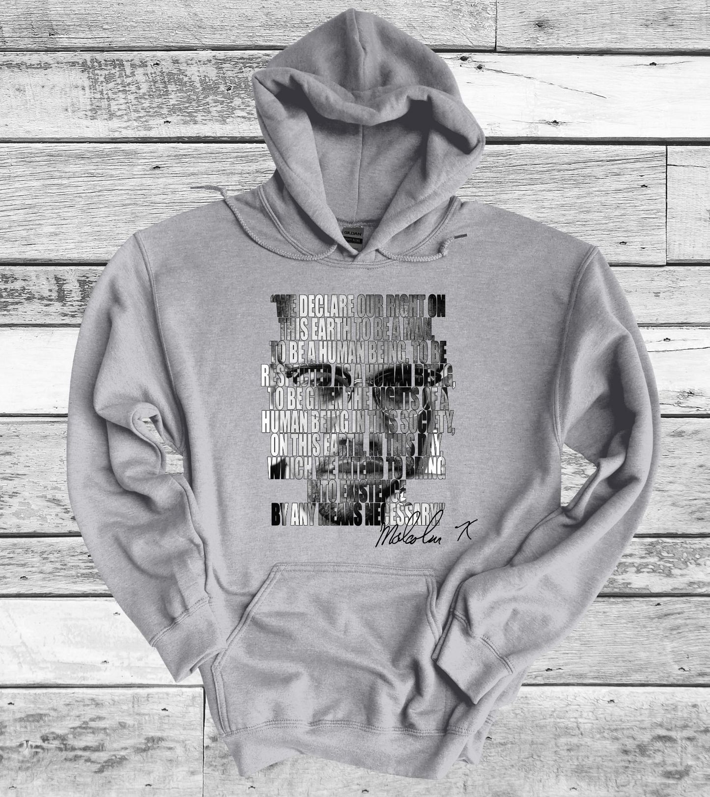 Sudadera con capucha We Declare de Malcolm X