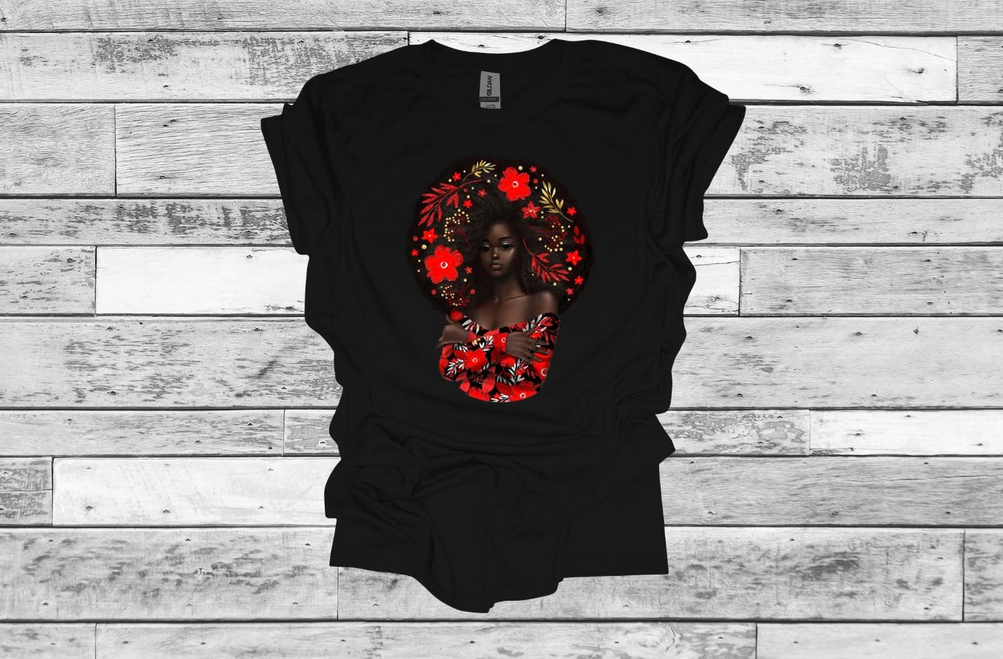 Queen Floral Short Sleeve T-Shirt