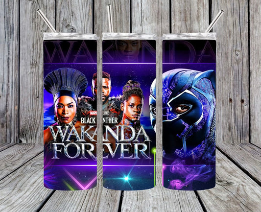 Black Panther Wakanda Forever 20oz Tumbler