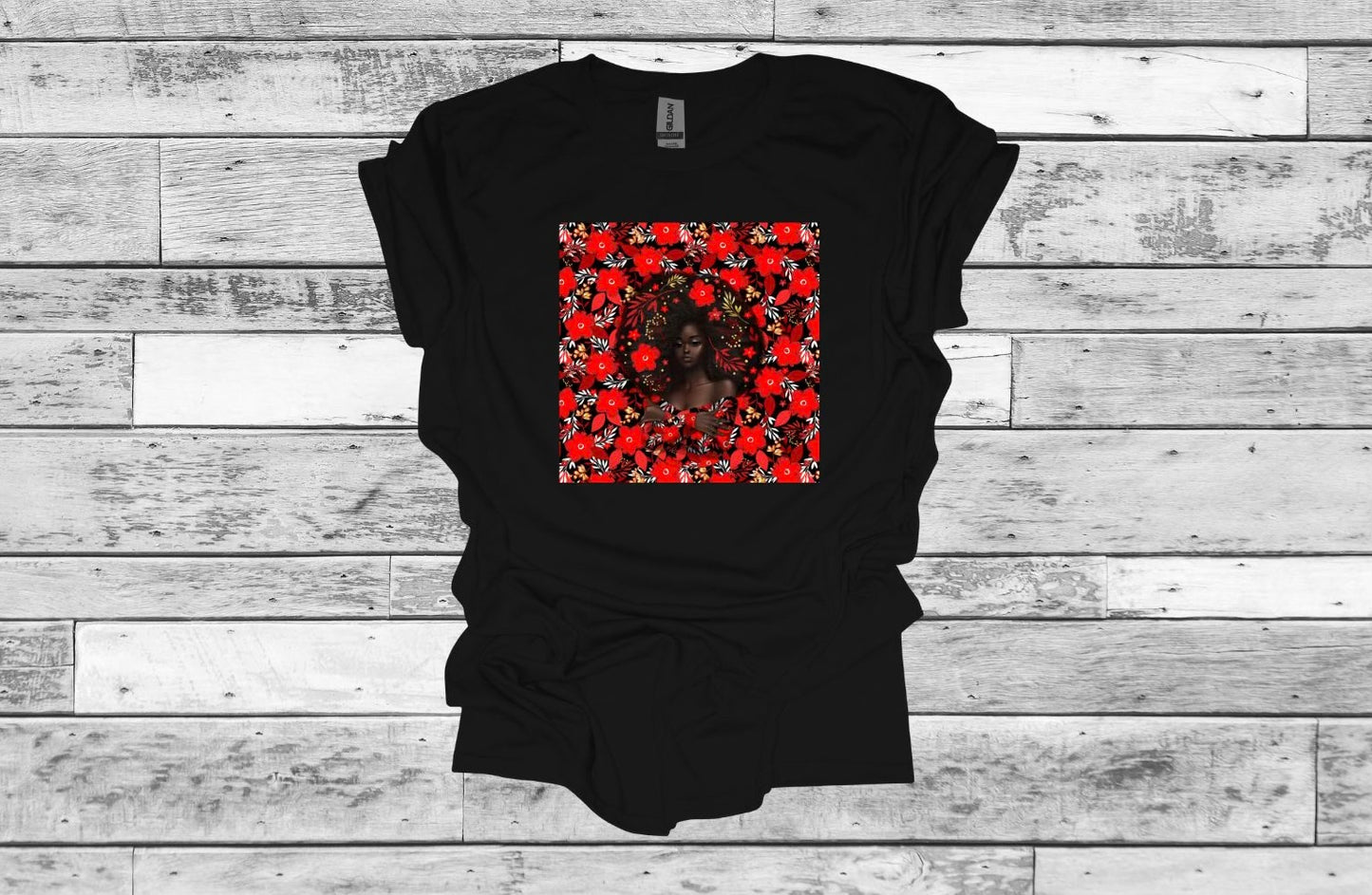 Floral Square Garden Short Sleeve T-Shirt