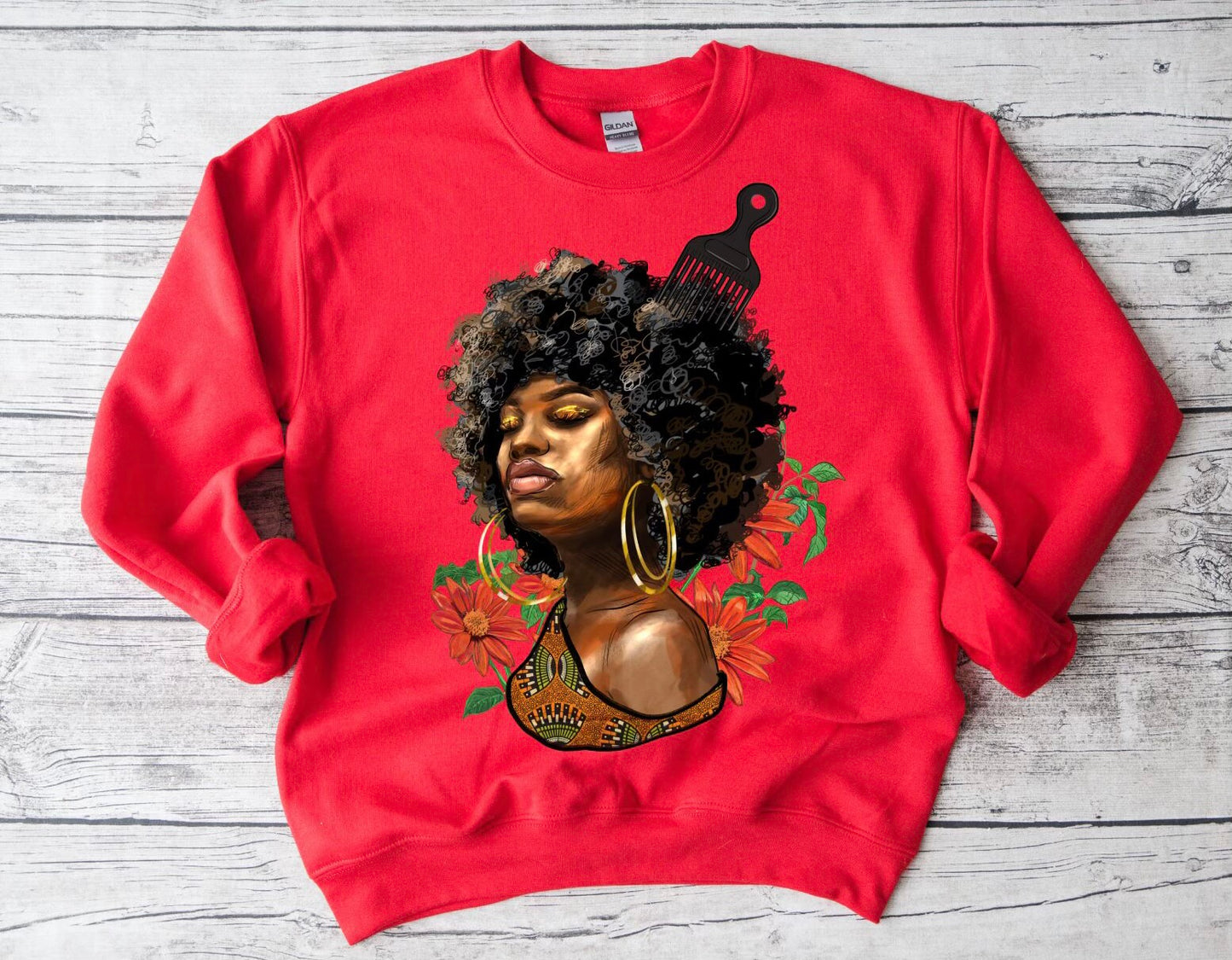 Afro Sista Floral Sweatshirt