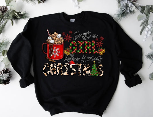 Just A Girl Who Loves Christmas Sweatshirt