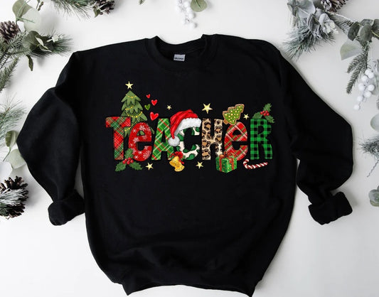 Teacher Christmas Tree Sweatshirt